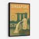 Singapore Travel Poster Wall Art