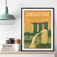 Singapore Travel Poster Wall Art