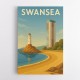 Swansea Travel Poster Wall Art