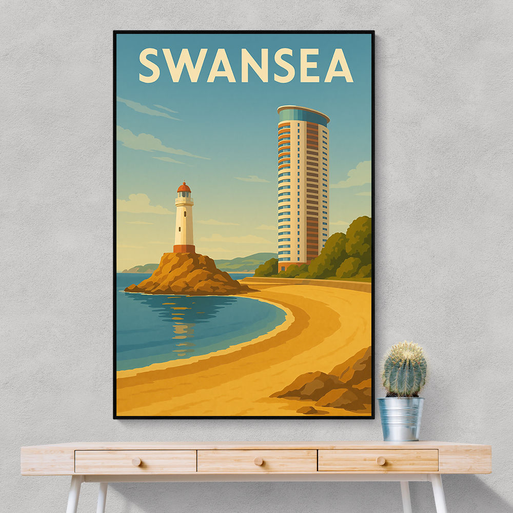 Swansea Travel Poster Wall Art