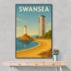 Swansea Travel Poster Wall Art