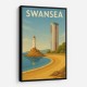 Swansea Travel Poster Wall Art