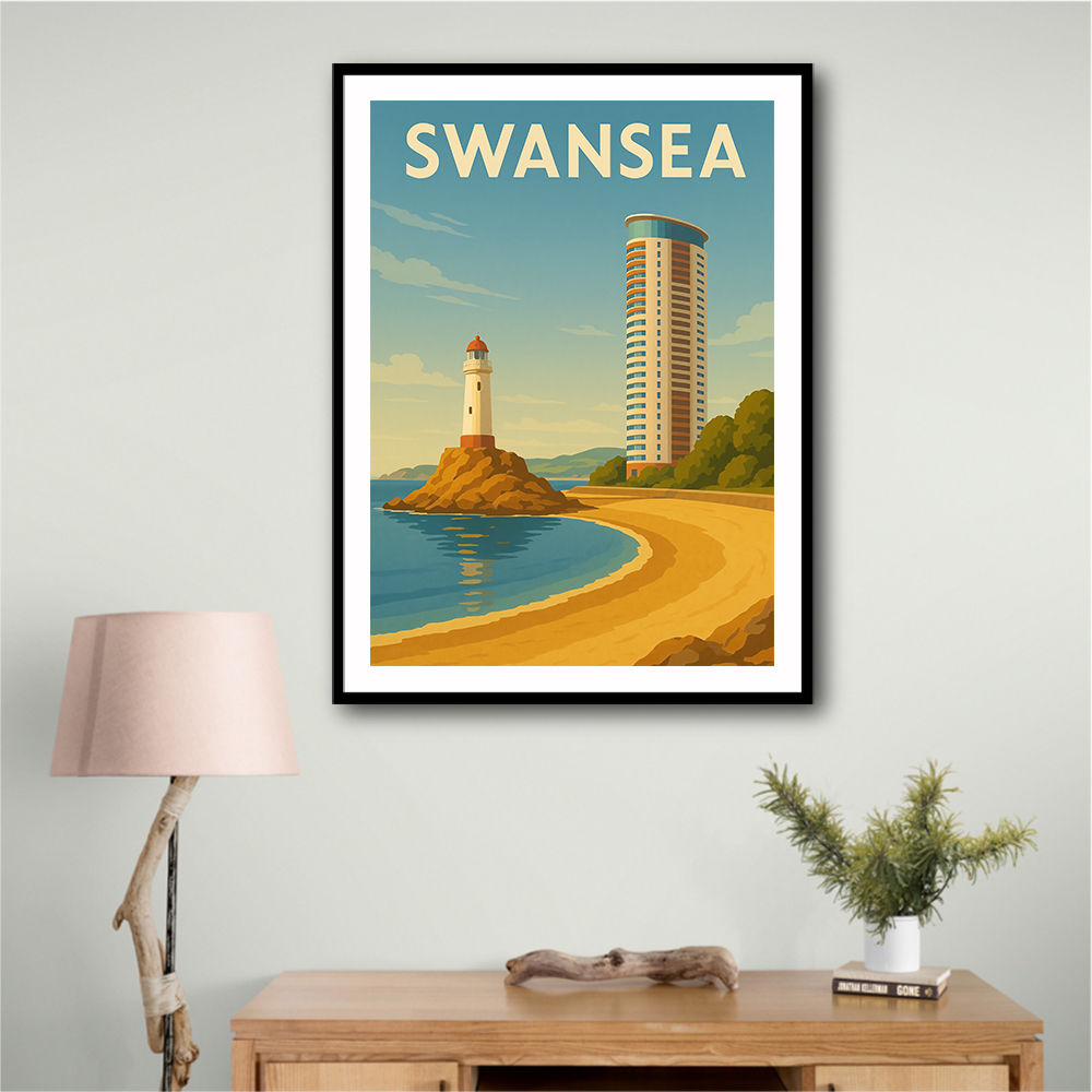 Swansea Travel Poster Wall Art