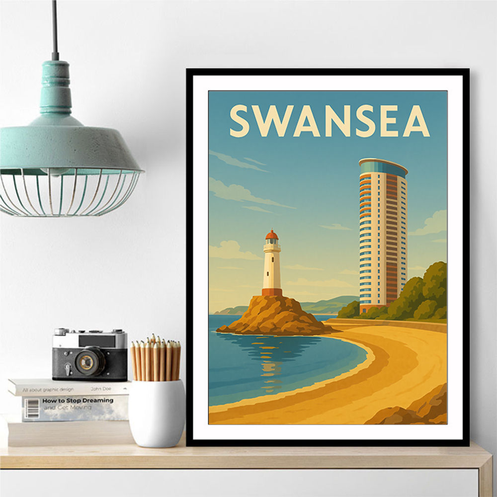 Swansea Travel Poster Wall Art