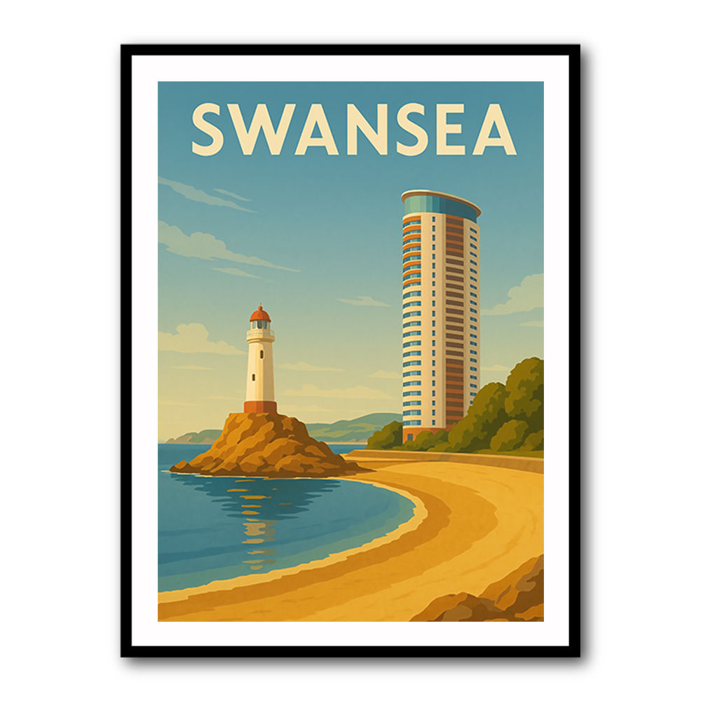 Swansea Travel Poster Wall Art
