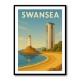 Swansea Travel Poster Wall Art