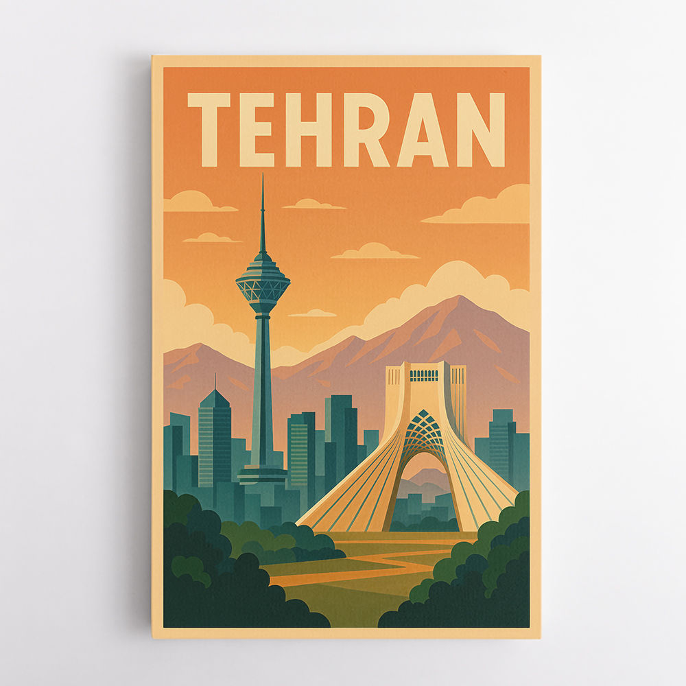 Tehran Travel Poster Wall Art
