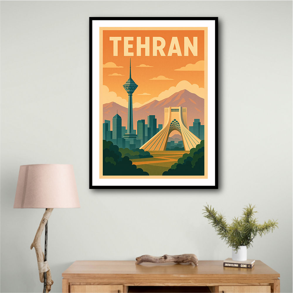 Tehran Travel Poster Wall Art