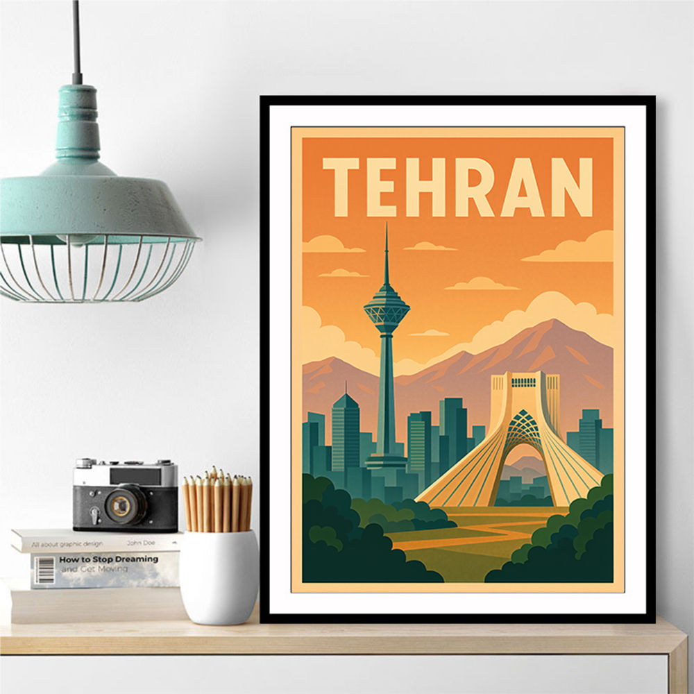 Tehran Travel Poster Wall Art