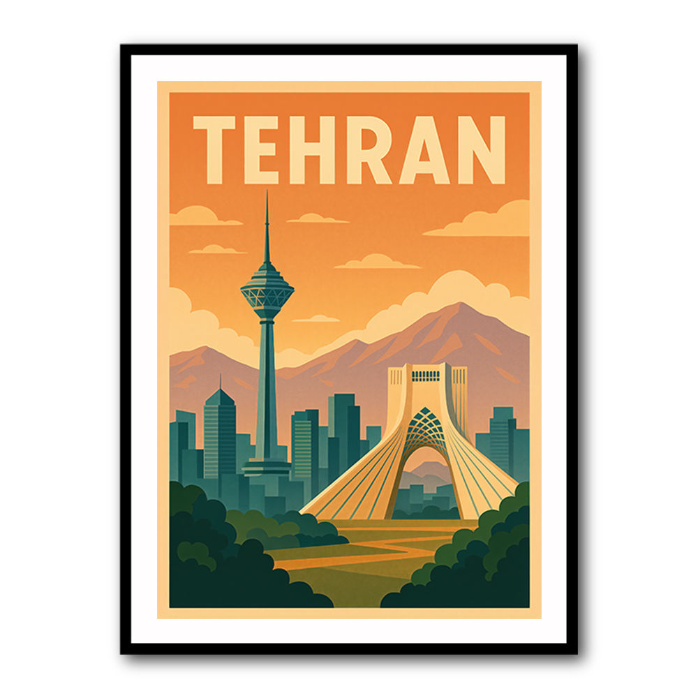 Tehran Travel Poster Wall Art
