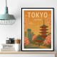 Tokyo Travel Poster Wall Art