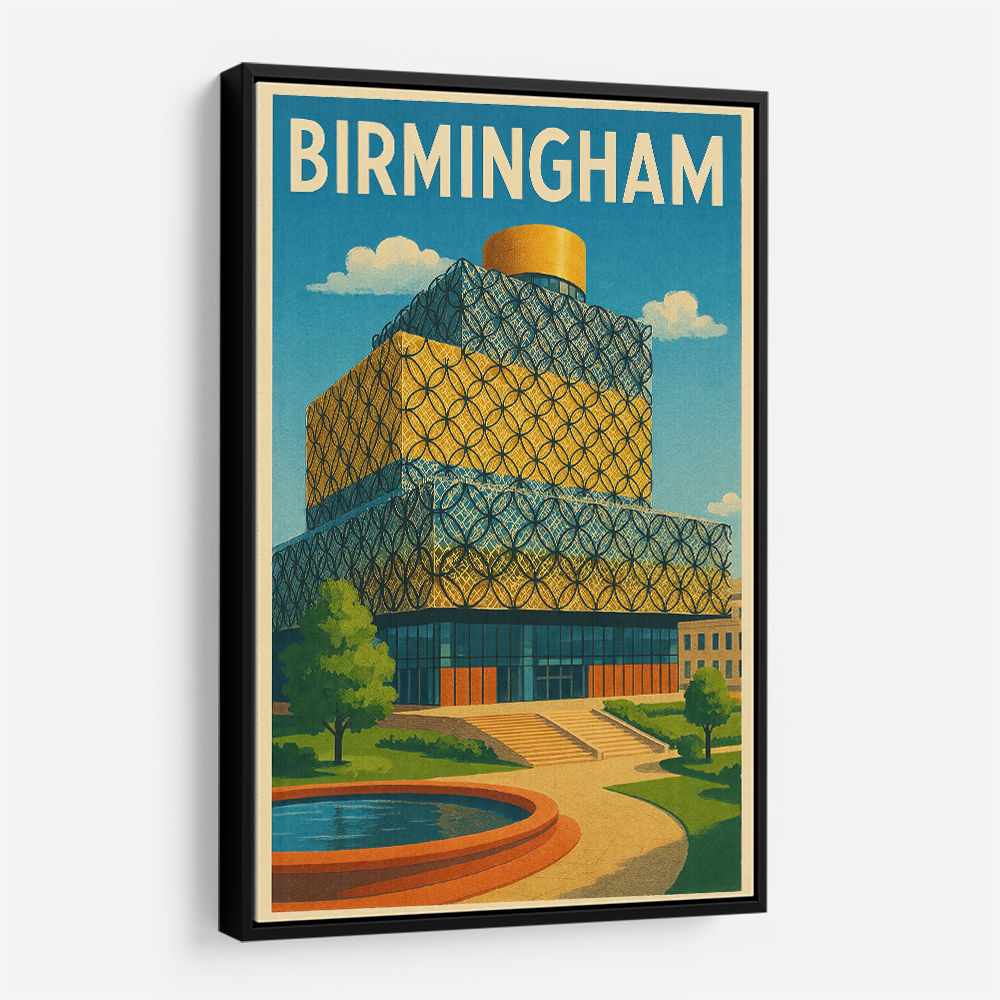 Birmingham Library Travel Poster Wall Art