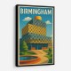 Birmingham Library Travel Poster Wall Art