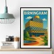 Birmingham Library Travel Poster Wall Art