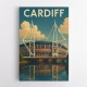 Cardiff Principality Stadium Travel Poster Wall Art