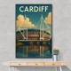 Cardiff Principality Stadium Travel Poster Wall Art