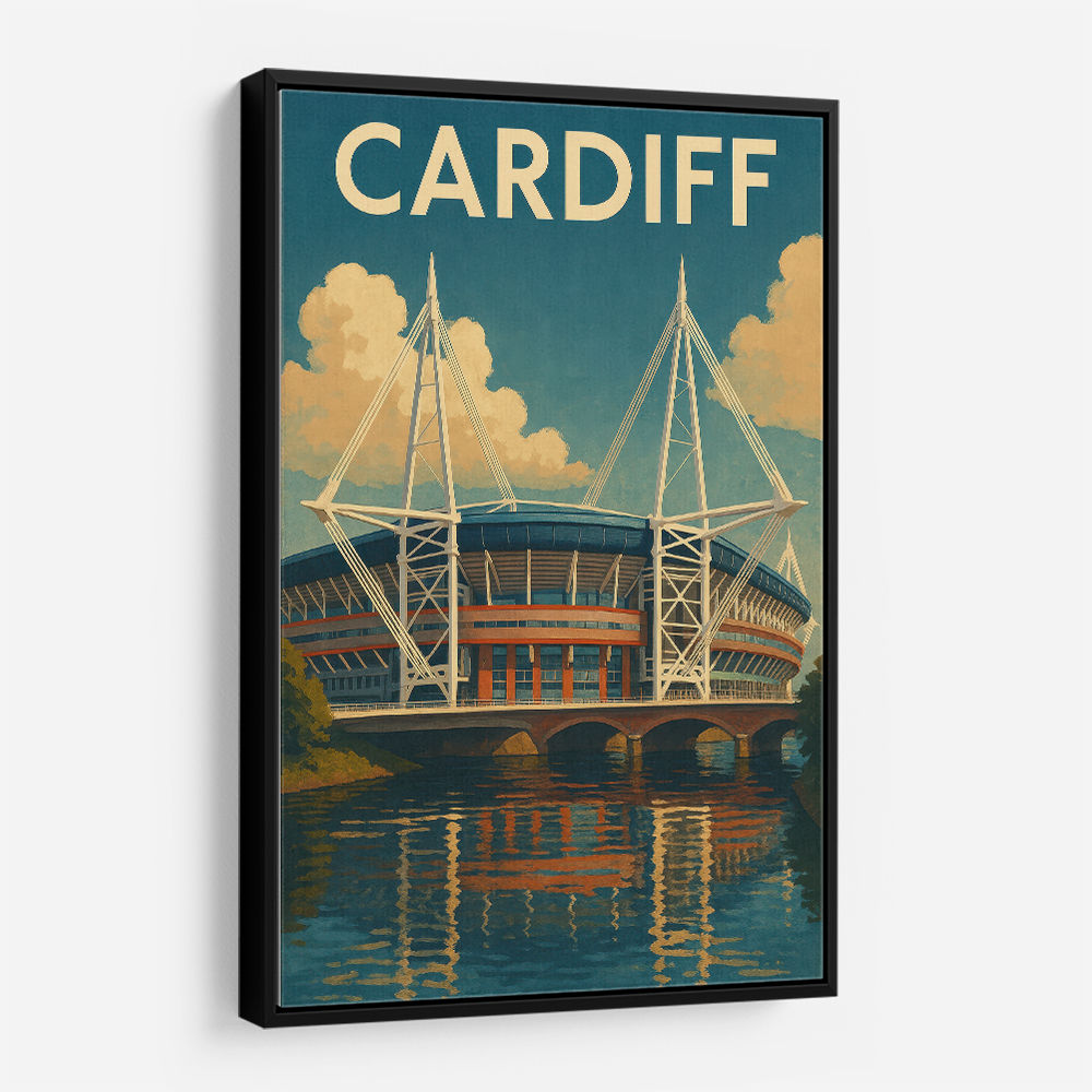 Cardiff Principality Stadium Travel Poster Wall Art