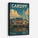 Cardiff Principality Stadium Travel Poster Wall Art