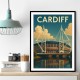 Cardiff Principality Stadium Travel Poster Wall Art