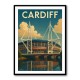 Cardiff Principality Stadium Travel Poster Wall Art