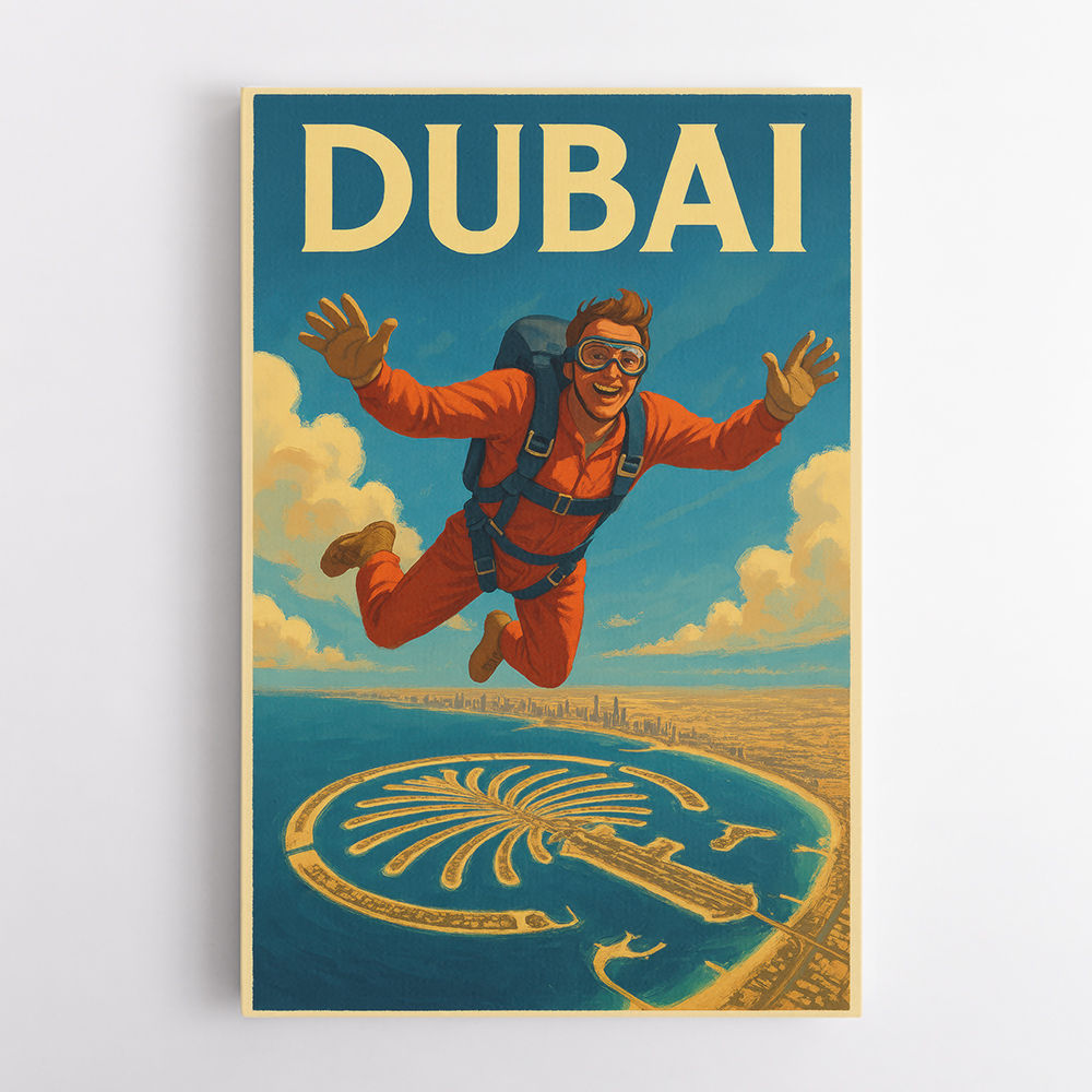 Skydiving Dubai Wall Art