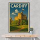 Cardiff Castle Travel Poster 1 Wall Art