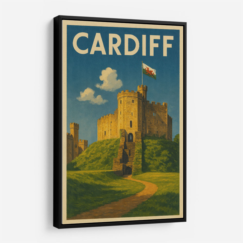 Cardiff Castle Travel Poster 1 Wall Art