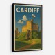 Cardiff Castle Travel Poster 1 Wall Art