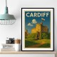 Cardiff Castle Travel Poster 1 Wall Art