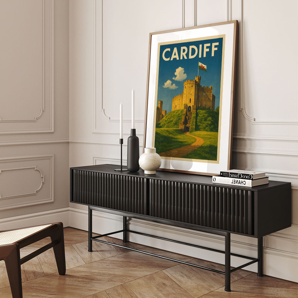 Cardiff Castle Travel Poster 1 Wall Art