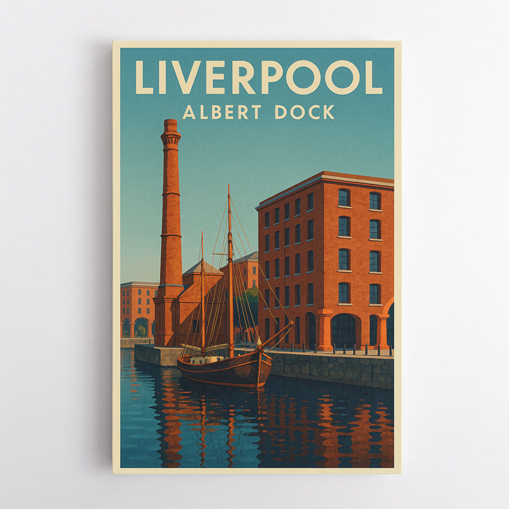 Albert Dock Liverpool Travel Poster 1 Wall Art