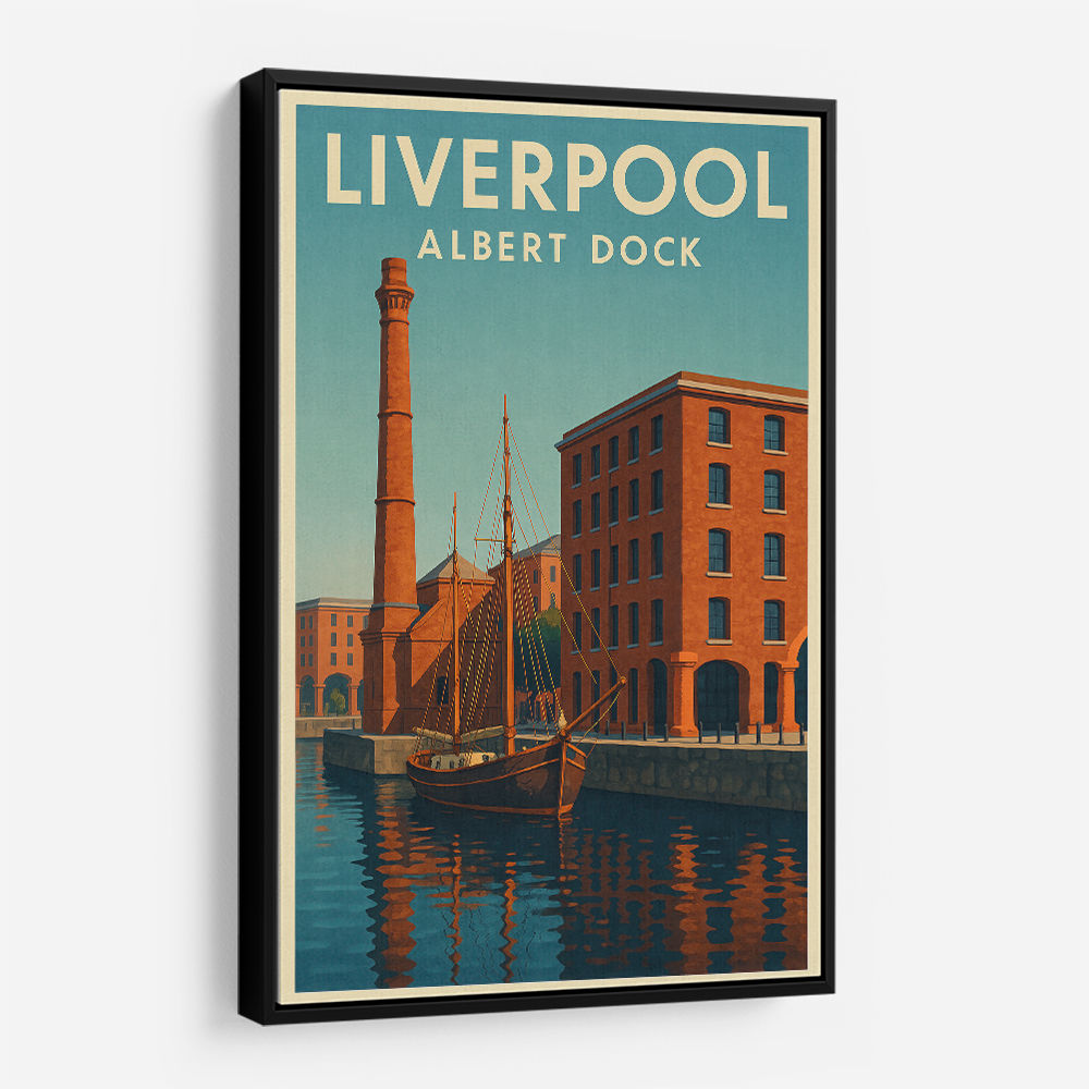 Albert Dock Liverpool Travel Poster 1 Wall Art