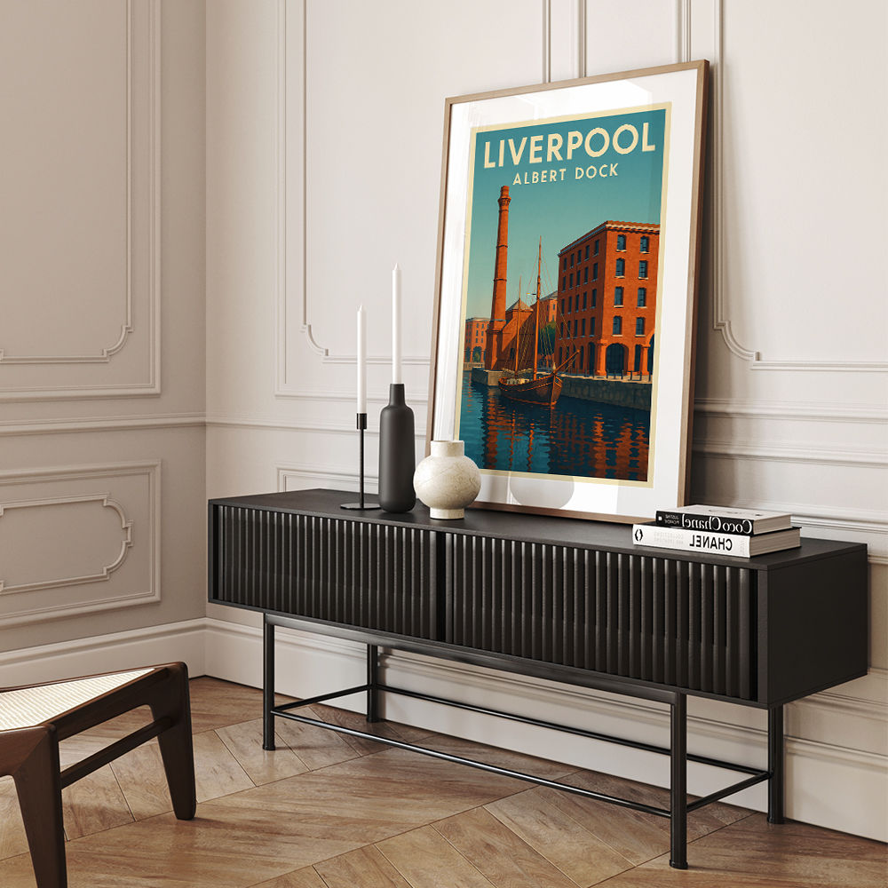 Albert Dock Liverpool Travel Poster 1 Wall Art