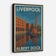 Albert Dock Liverpool Travel Poster Wall Art