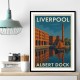 Albert Dock Liverpool Travel Poster Wall Art