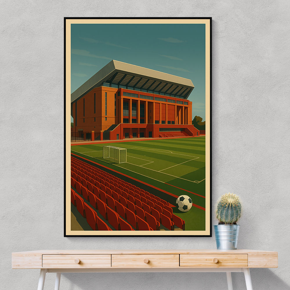 Anfield Stadium Liverpool Travel Poster 1 Wall Art
