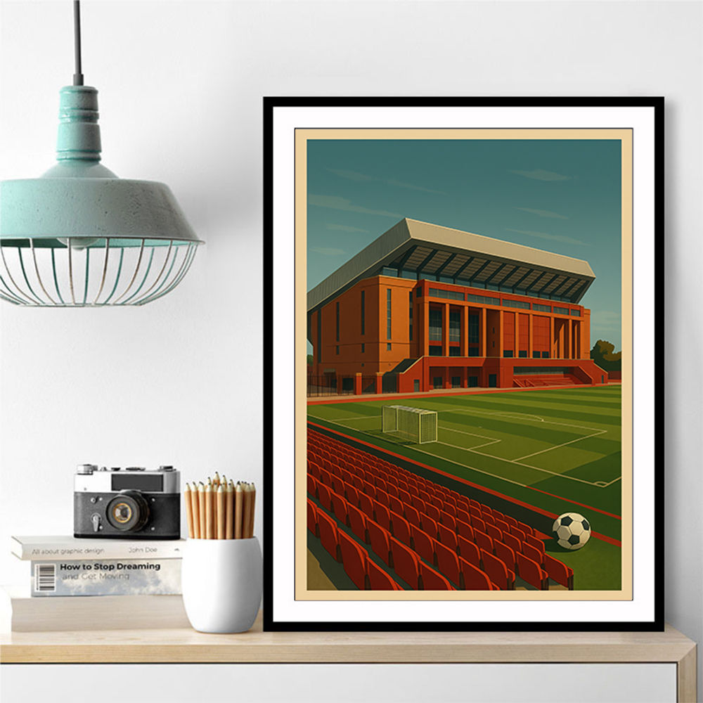 Anfield Stadium Liverpool Travel Poster 1 Wall Art