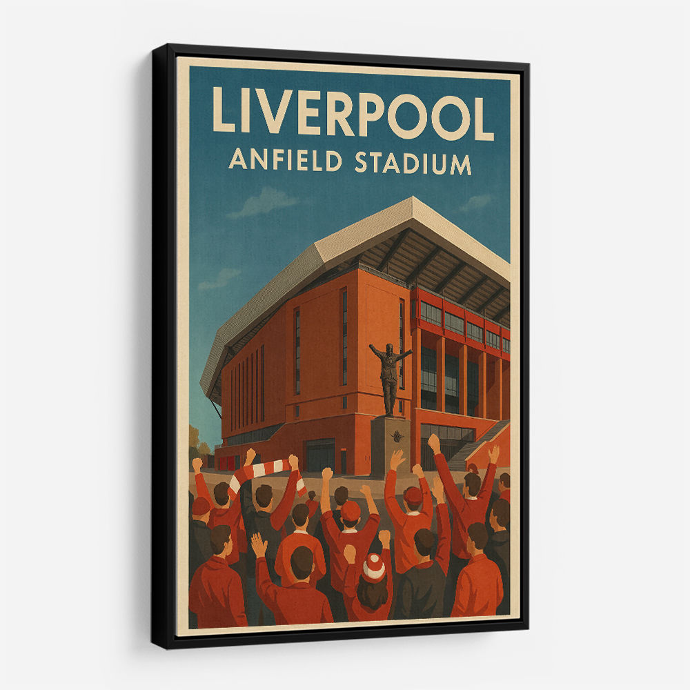 Anfield Stadium Liverpool Travel Poster Wall Art