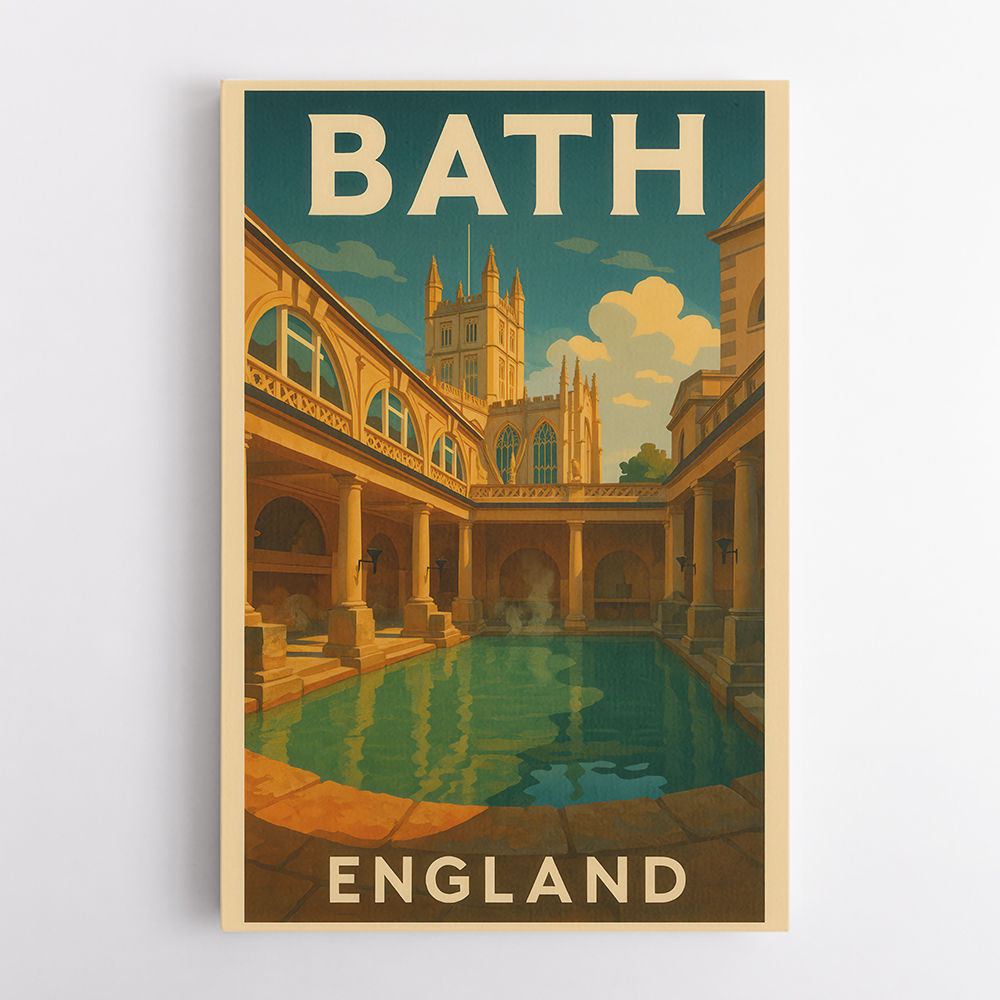 Bath England Travel Poster Wall Art