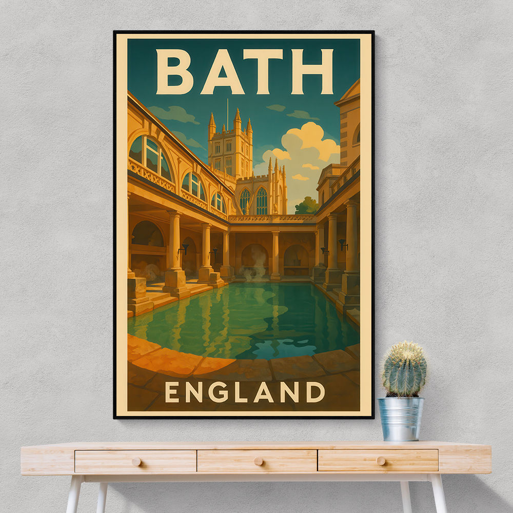 Bath England Travel Poster Wall Art