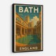 Bath England Travel Poster Wall Art