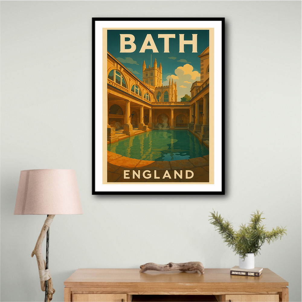Bath England Travel Poster Wall Art