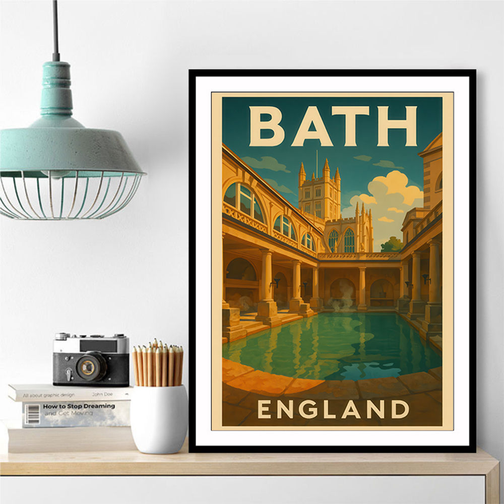 Bath England Travel Poster Wall Art