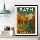 Bath England Travel Poster Wall Art