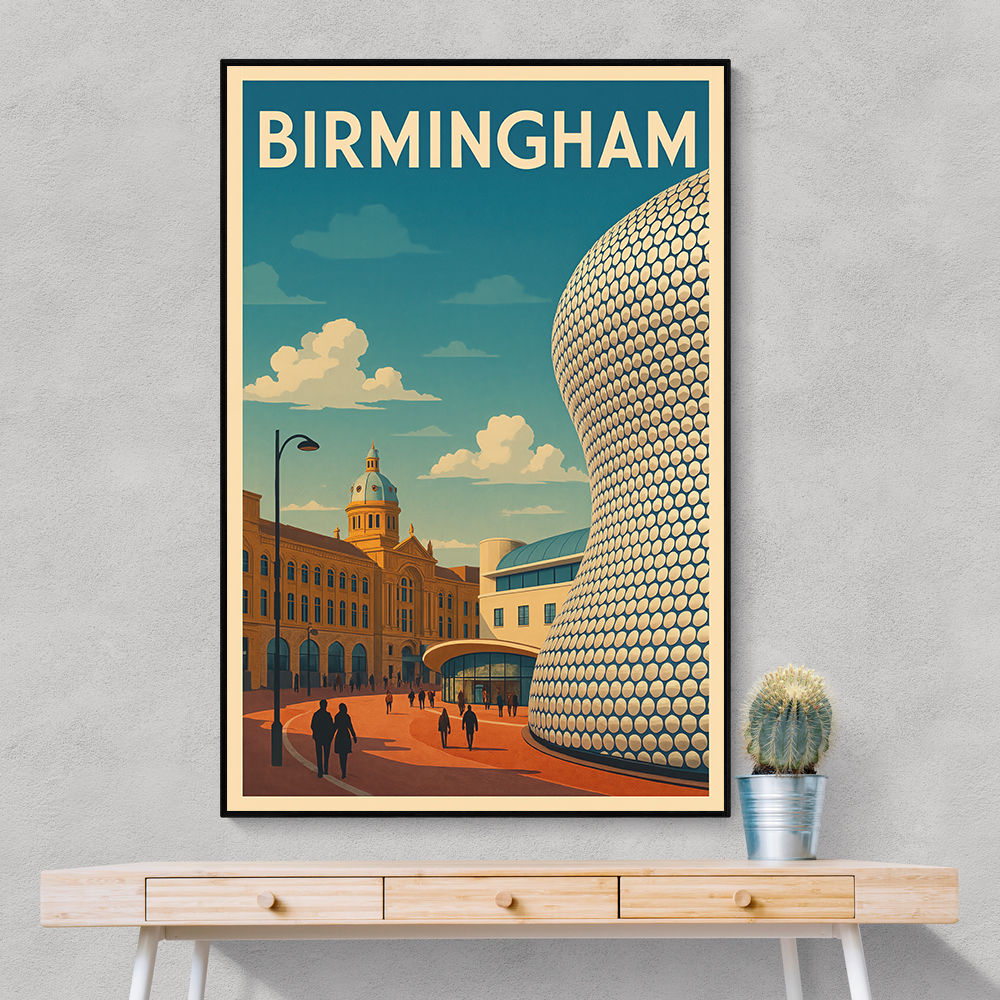 Birmingham Bullring Travel Poster Wall Art