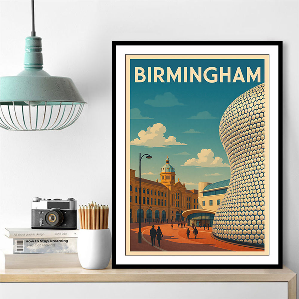 Birmingham Bullring Travel Poster Wall Art