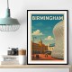 Birmingham Bullring Travel Poster Wall Art