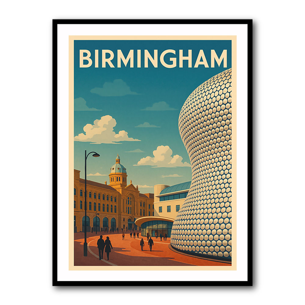 Birmingham Bullring Travel Poster Wall Art