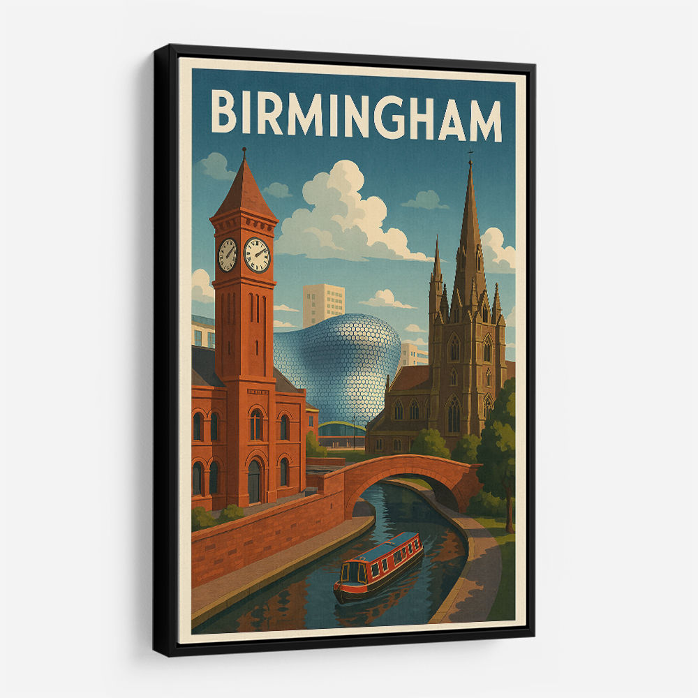 Birmingham Travel Poster 2 Wall Art