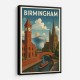 Birmingham Travel Poster 2 Wall Art